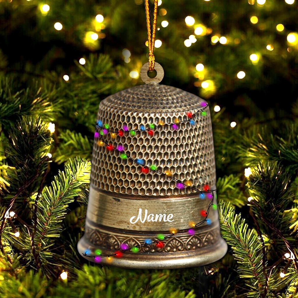 Sewing Items Collection - Personalized Christmas Sewing Ornament (Printed On Both Sides)