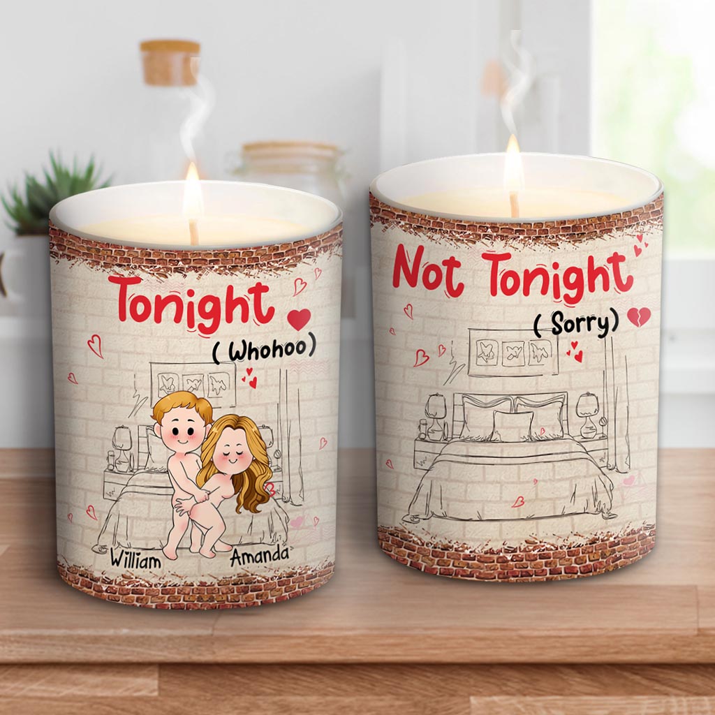 Discover Tonight - Personalized Adult Content Couple Scented Candle With Wooden Lid