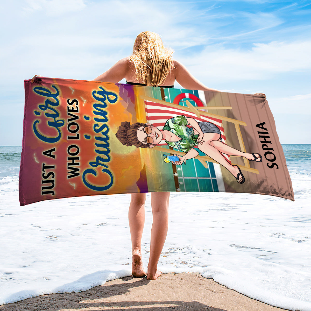 Life Is Better On A Cruise - Personalized Cruising Beach Towel