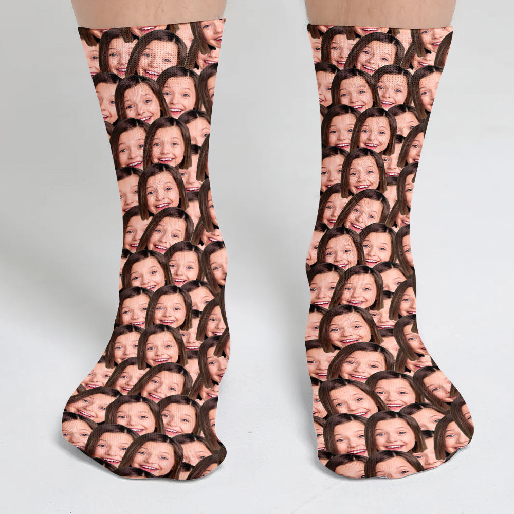 Customizable Printed Face - Personalized Daughter Socks