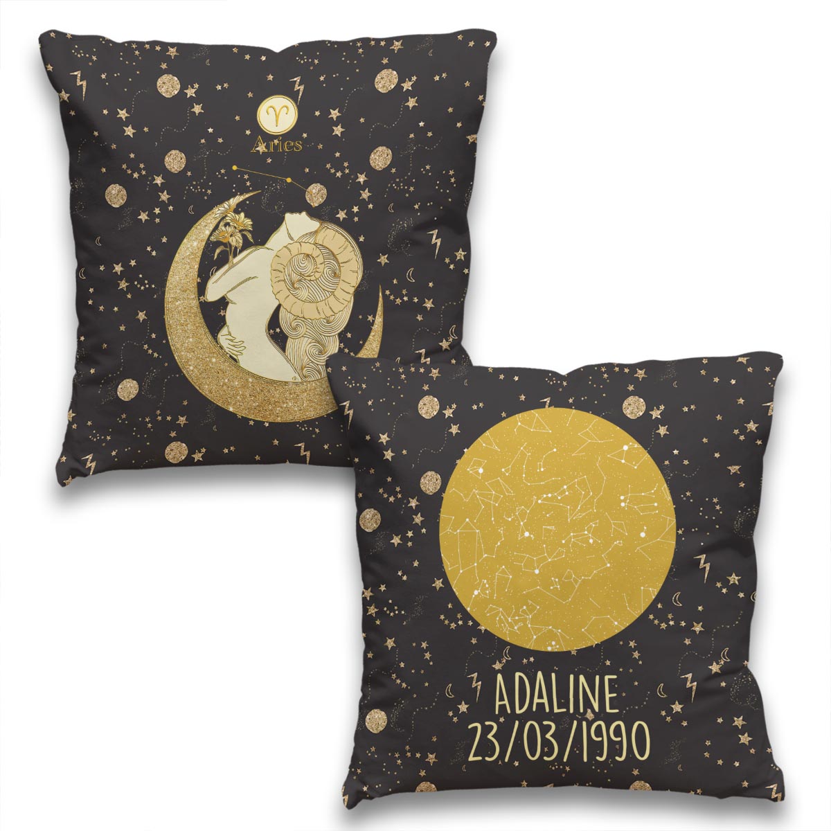 Zodiac Sign - Personalized Horoscope Throw Pillow