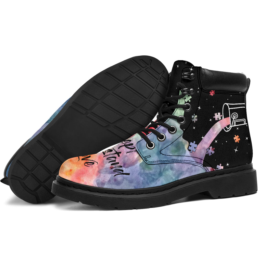 Accept Understand Love Autism Awareness All Season Boots 0622