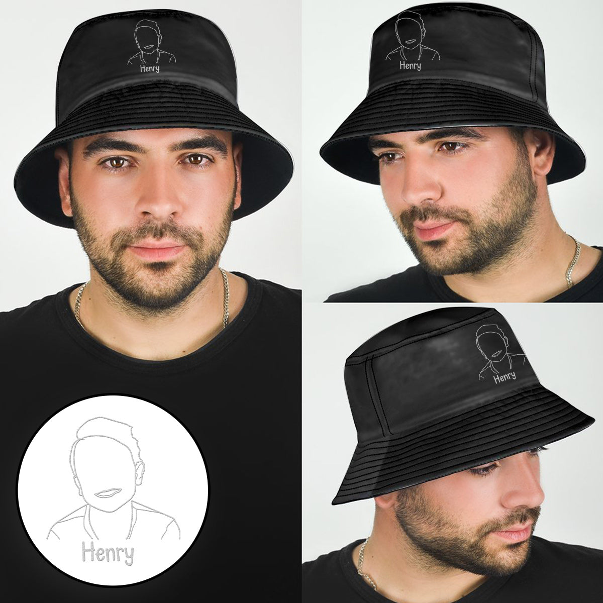 Custom Photo - Personalized Kid Embroidered Bucket Hat