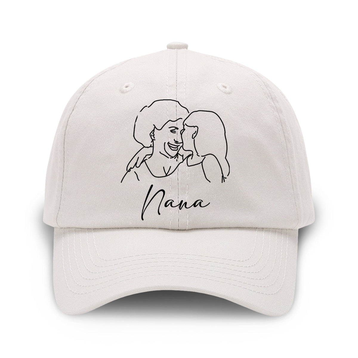 Custom Photo - Personalized Grandma Embroidered Classic Cap