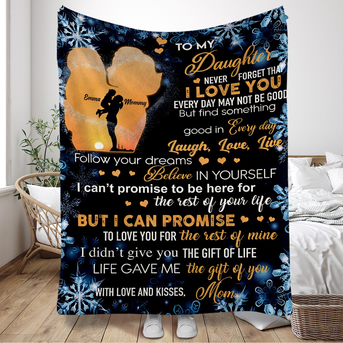 To My Daughter - Personalized Daughter Blanket