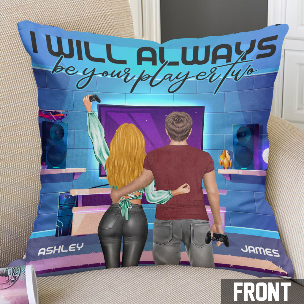 I Will Always Be Your Player Two - Personalized Video Game Throw Pillow