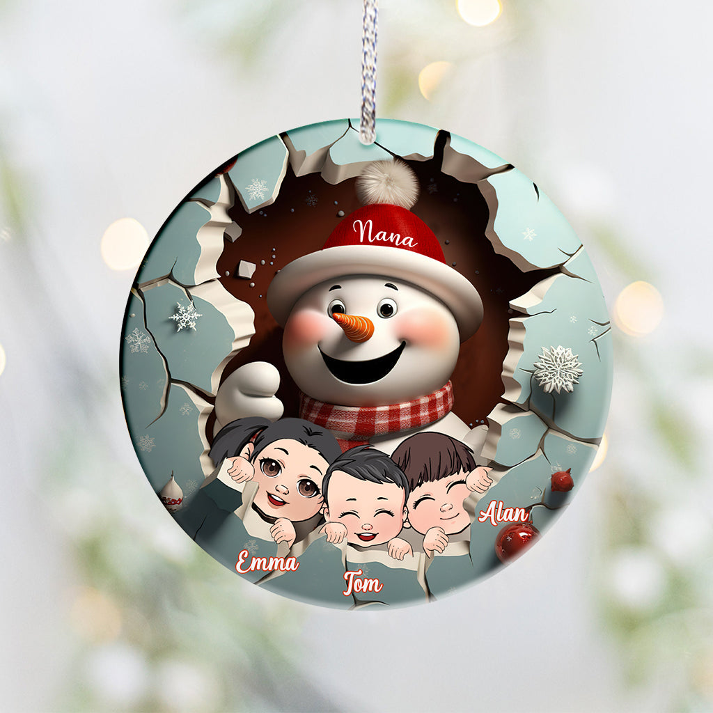 Snowman Grandma/ Nana/ Mimi/ Gigi... - Personalized Grandma Ornament