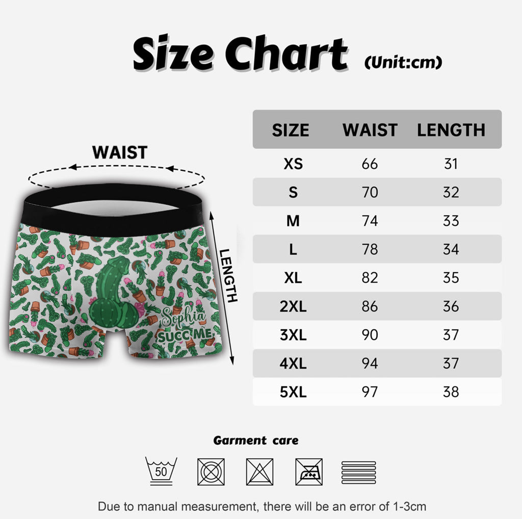 Naughty Cactus - Personalized Cactus Men Boxer Briefs