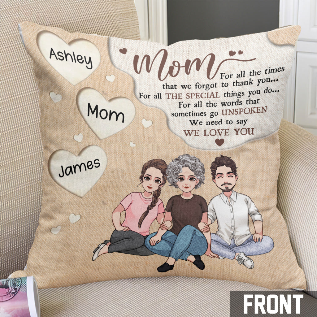 Thank You Mom - Personalized Mother's Day Mother Throw Pillow