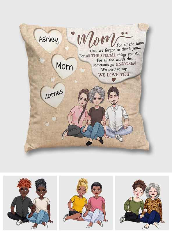 Thank You Mom - Personalized Mother's Day Mother Throw Pillow