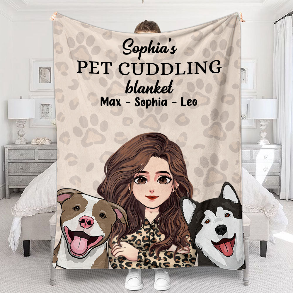 Pet Cuddling blanket - Cat gift for cat lover - Personalized Blanket