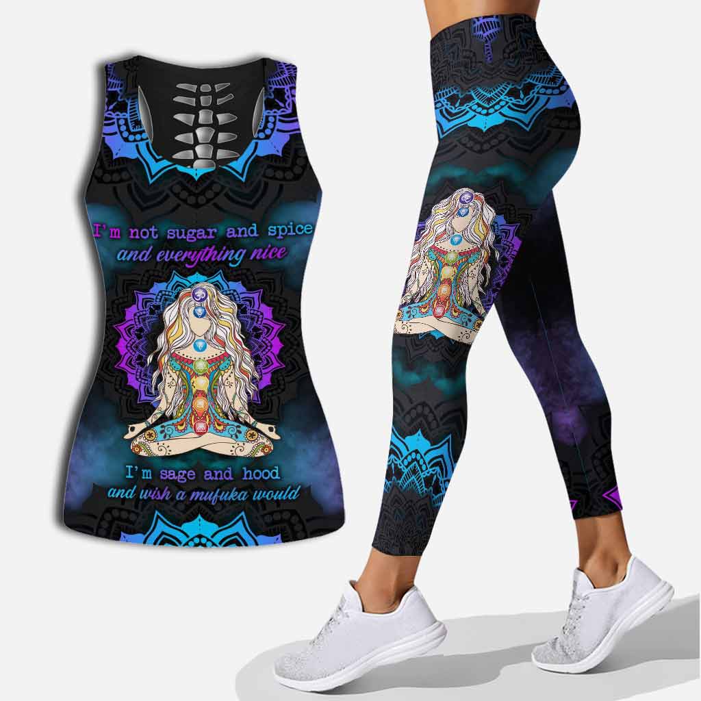 Discover I'm Not Sugar And Spice - Yoga Hollow Tank Top and Leggings