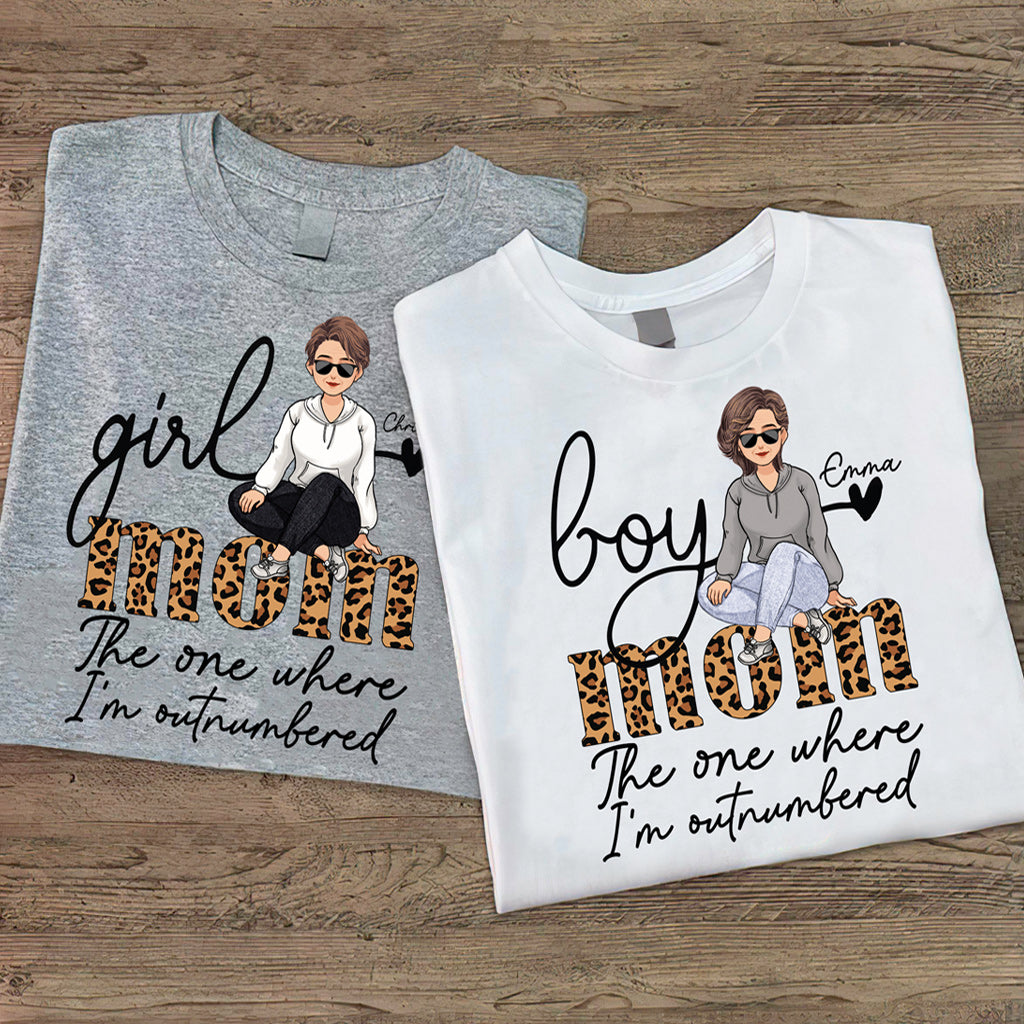 The One Where I'm Outnumbered - Personalized Mother's Day Mother T-shirt and Hoodie