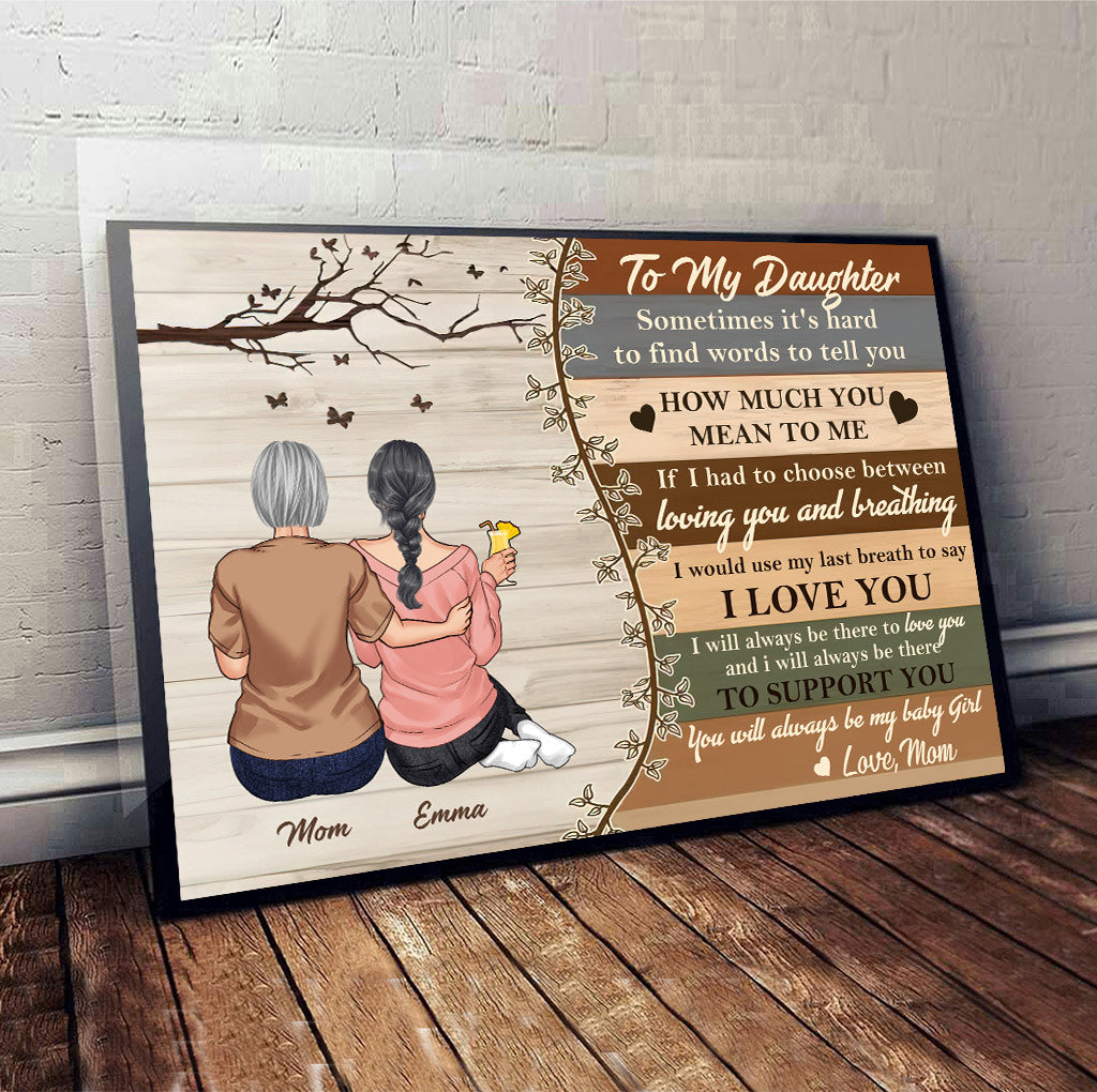 To My Daughter - Personalized Mother's Day Mother Canvas And Poster