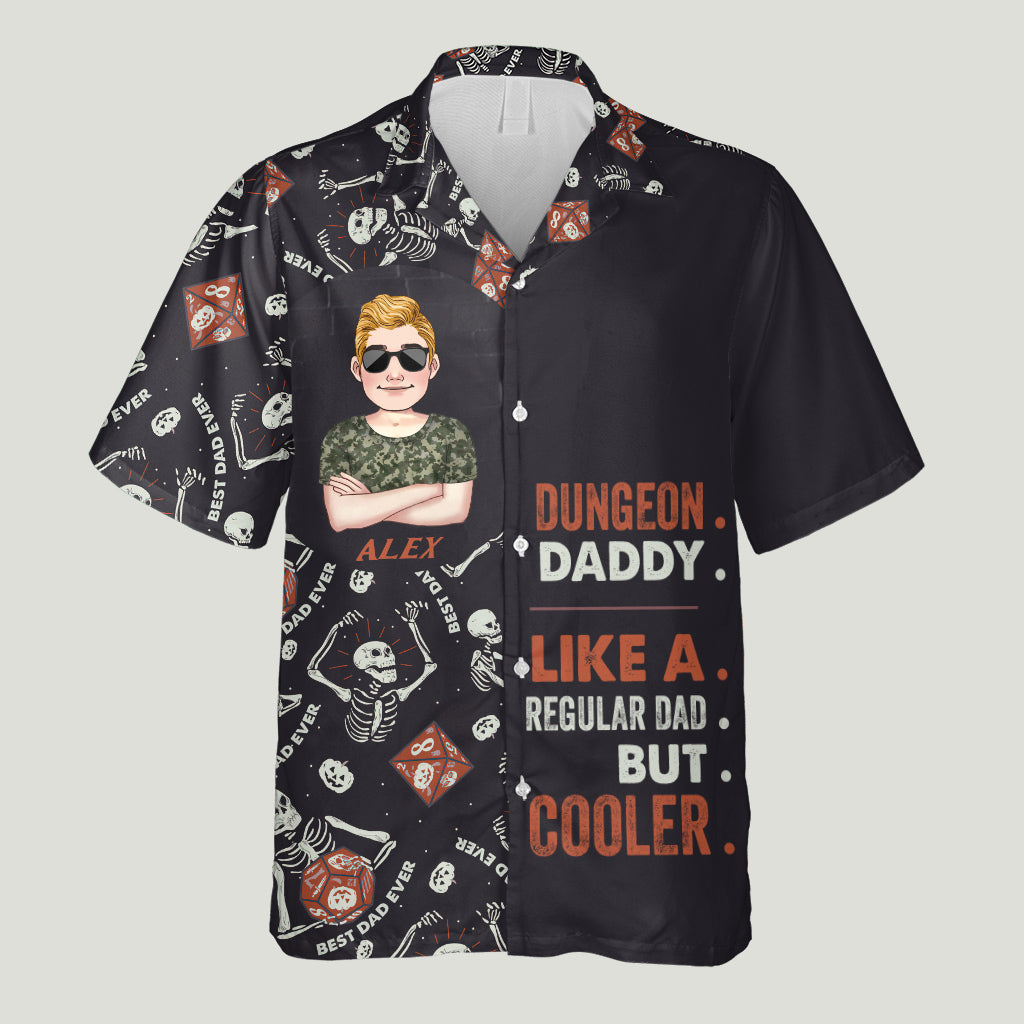 Like A Regular Dad But Cooler - Personalized RPG Hawaiian Shirt