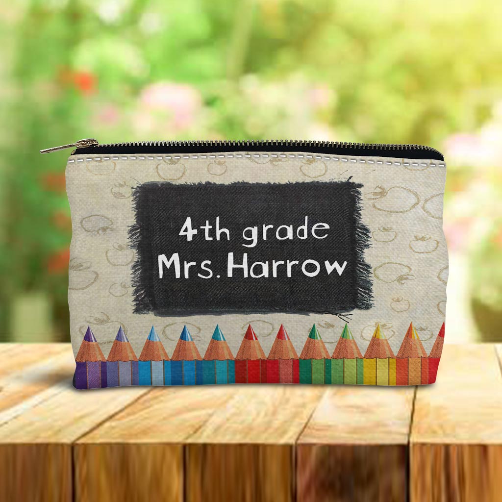 Teacher Personalized Pencil Case For Educator - Personalized Teacher Pouch