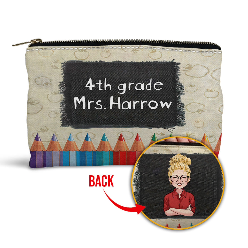 Teacher Personalized Pencil Case For Educator - Personalized Teacher Pouch