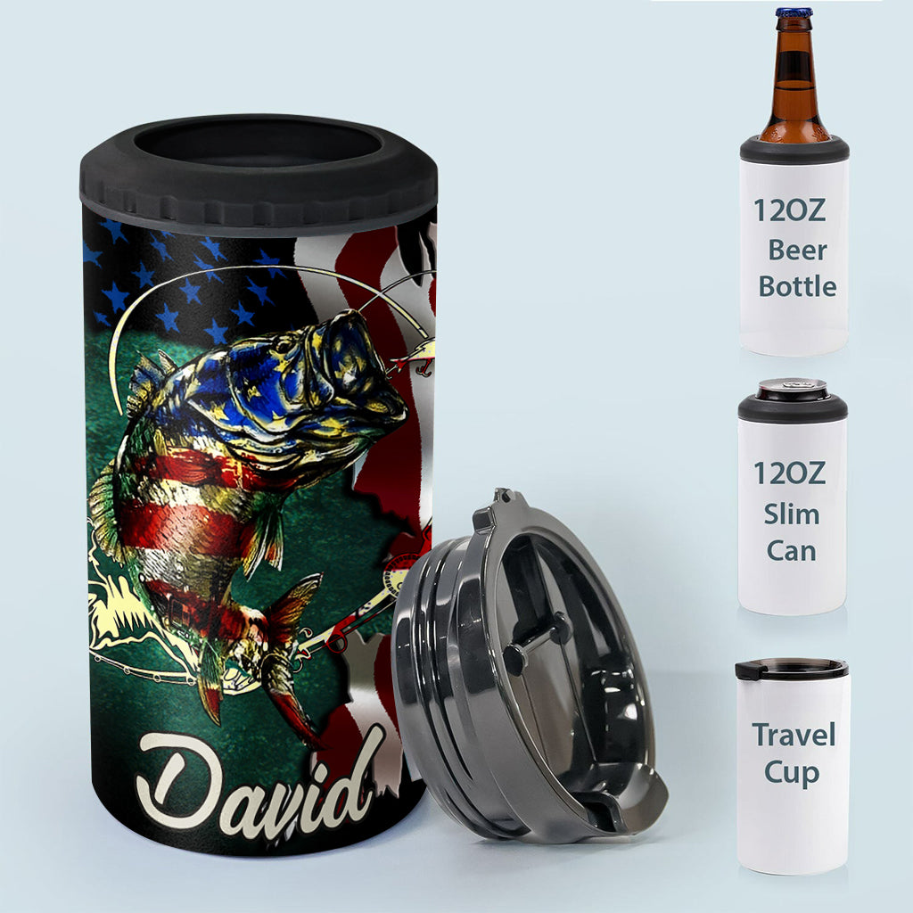 Reel Cool Dad Anglers - Personalized Fishing Can Cooler