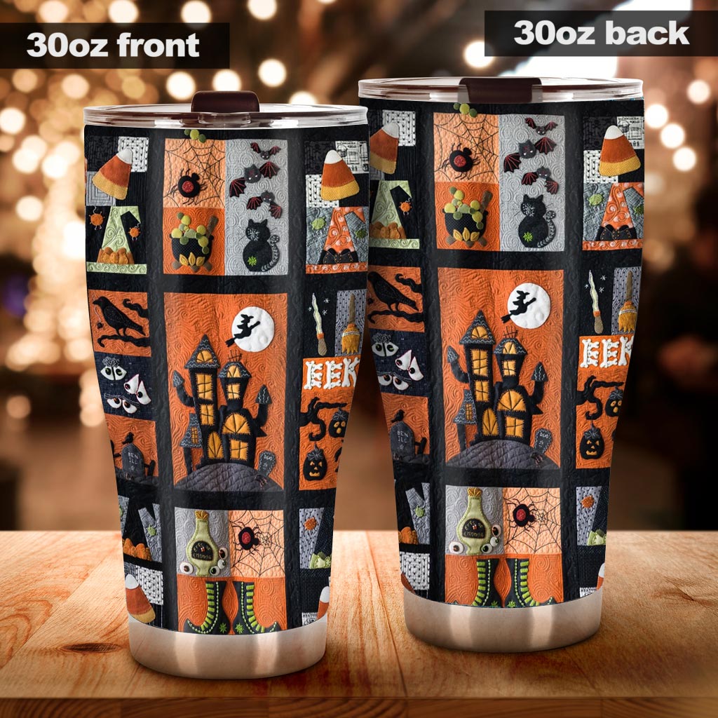 My Broom Broke So Now I Quilt Halloween Tumbler