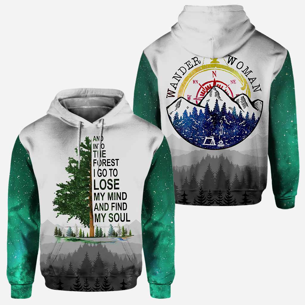 And Into The Forest I Go - Hiking All Over T-shirt and Hoodie 112021