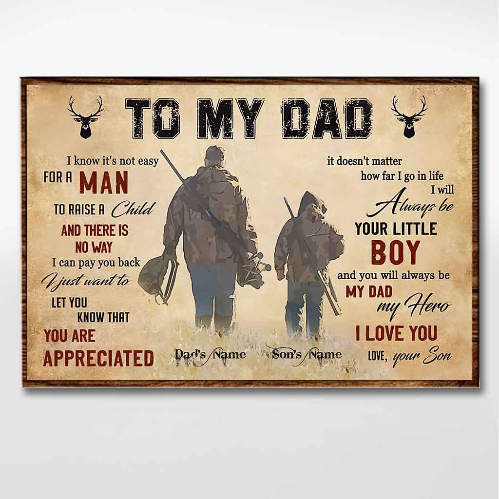 To My Dad - Personalized Hunting Poster 1121