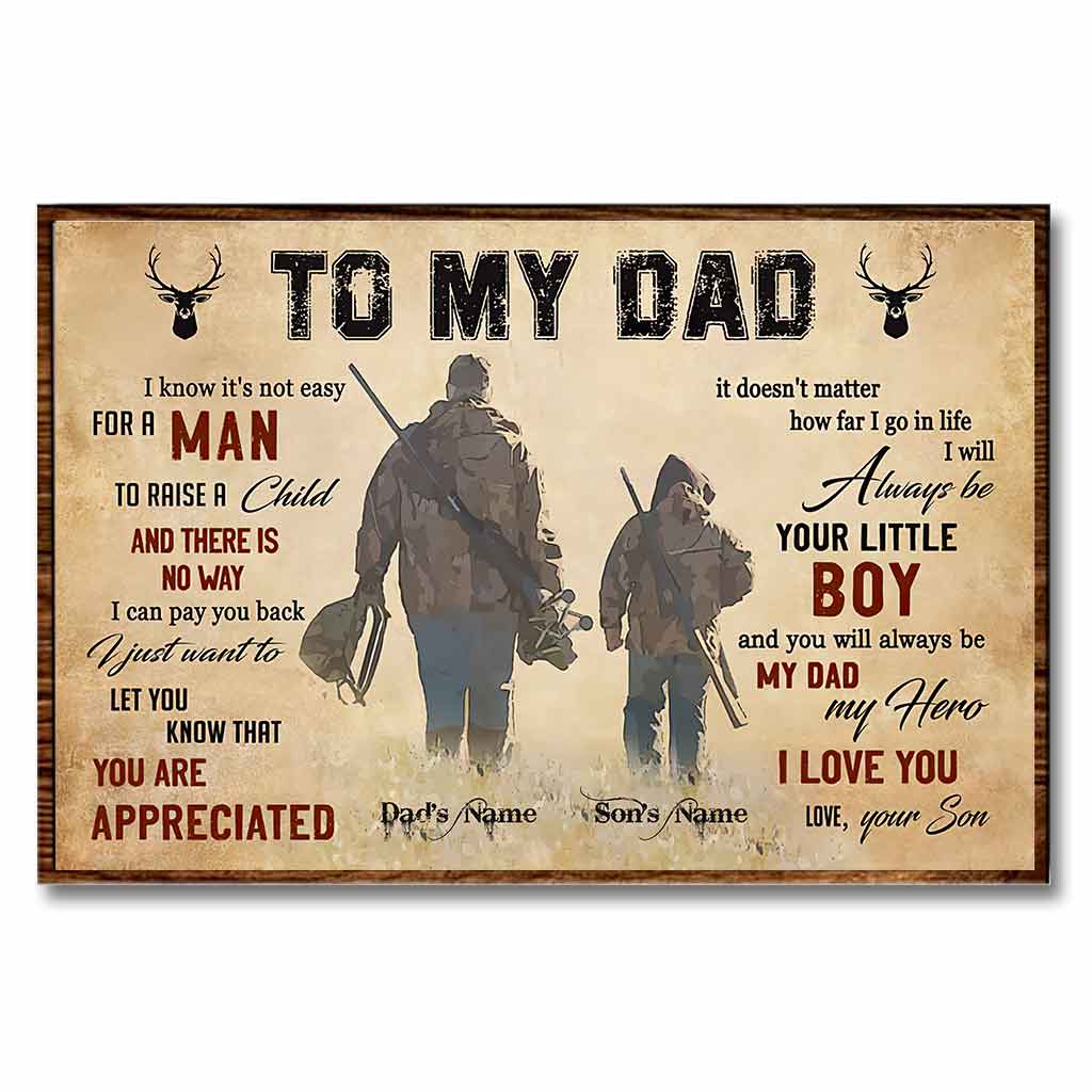 To My Dad - Personalized Hunting Poster 1121