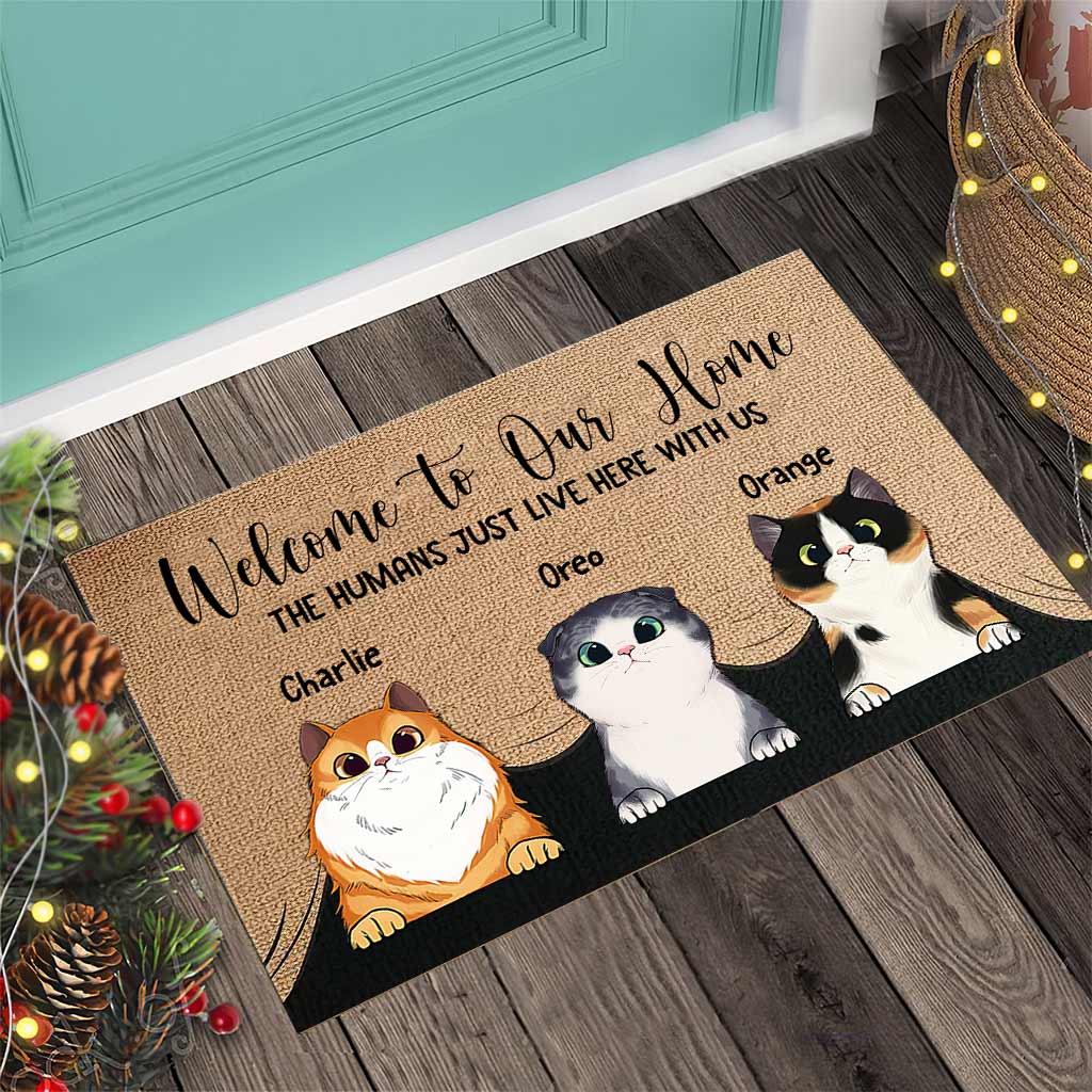 Welcome To Our Home - Personalized Cat Doormat