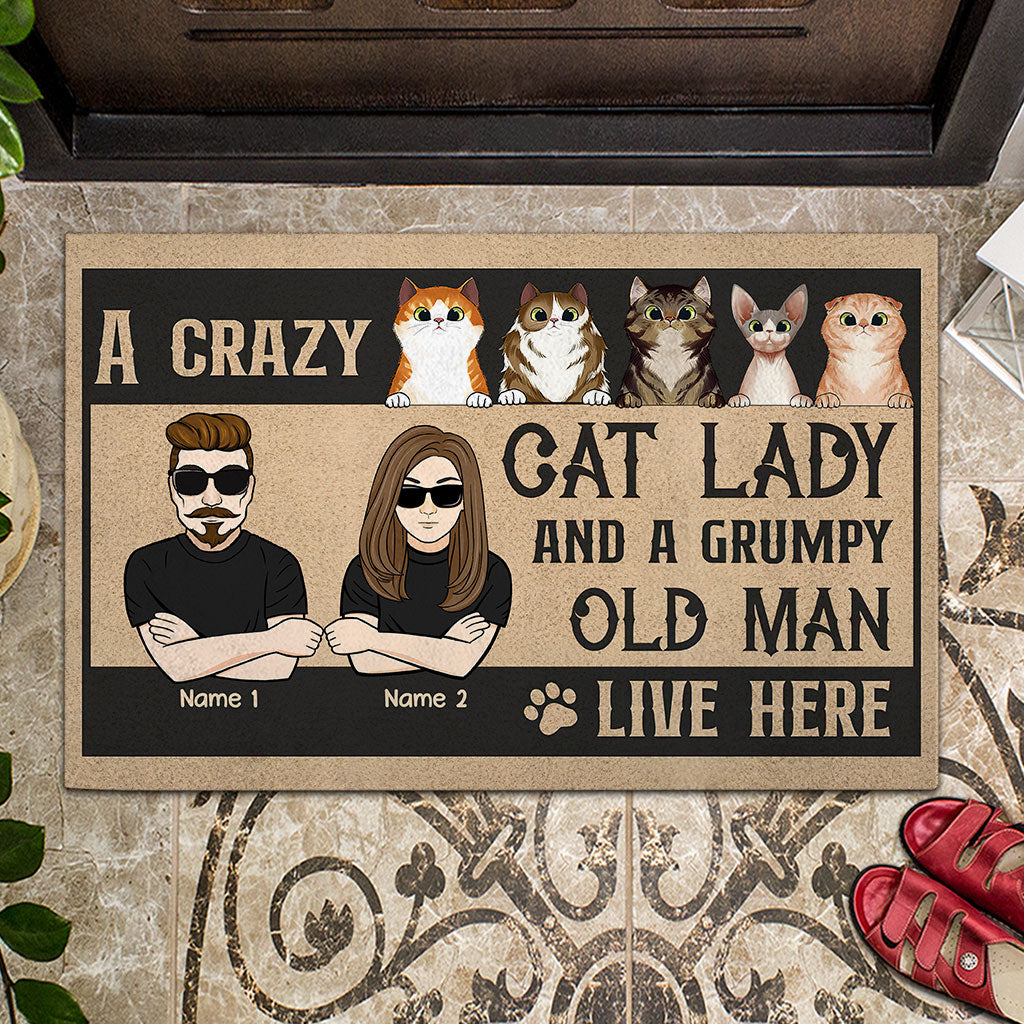 A Crazy Cat Lady - Personalized Cat Doormat