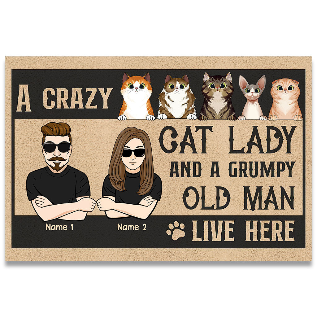 A Crazy Cat Lady - Personalized Cat Doormat