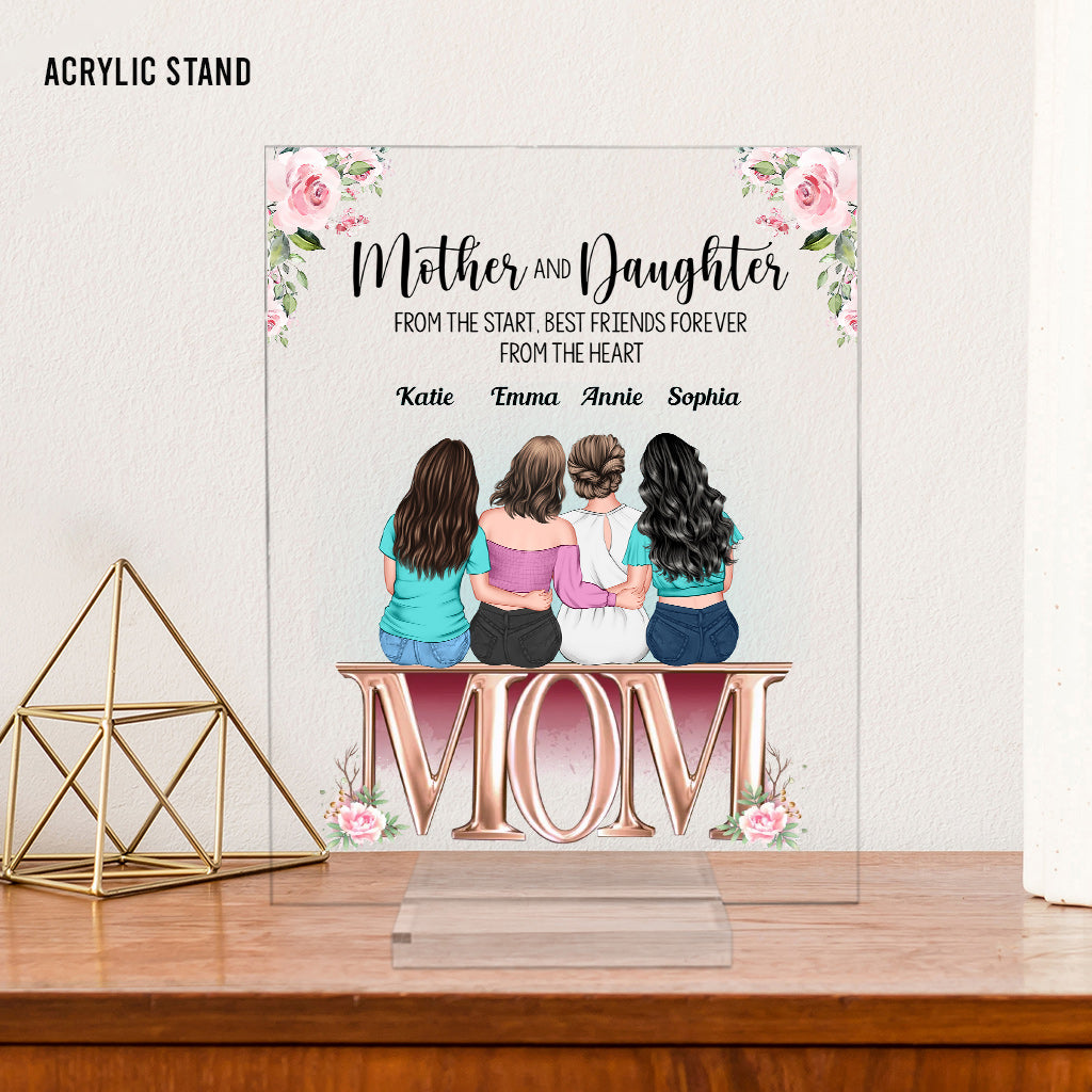 Mother And Daughters - Personalized Mother Transparent Acrylic Plaque