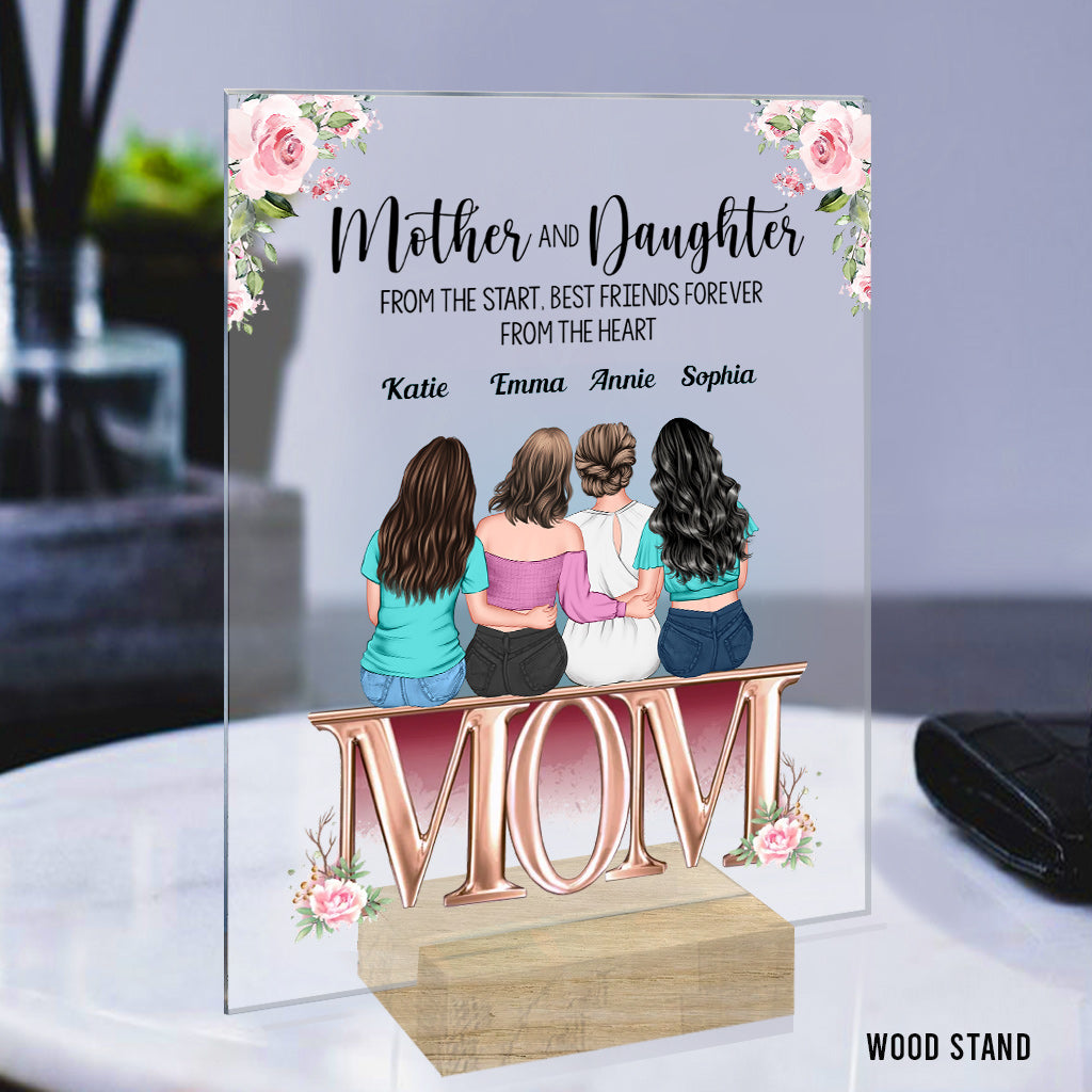 Mother And Daughters - Personalized Mother Transparent Acrylic Plaque