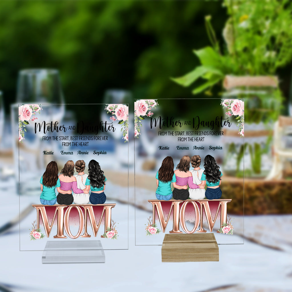 Mother And Daughters - Personalized Mother Transparent Acrylic Plaque