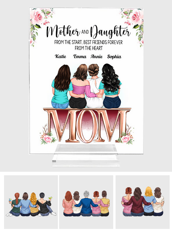 Mother And Daughters - Personalized Mother Transparent Acrylic Plaque