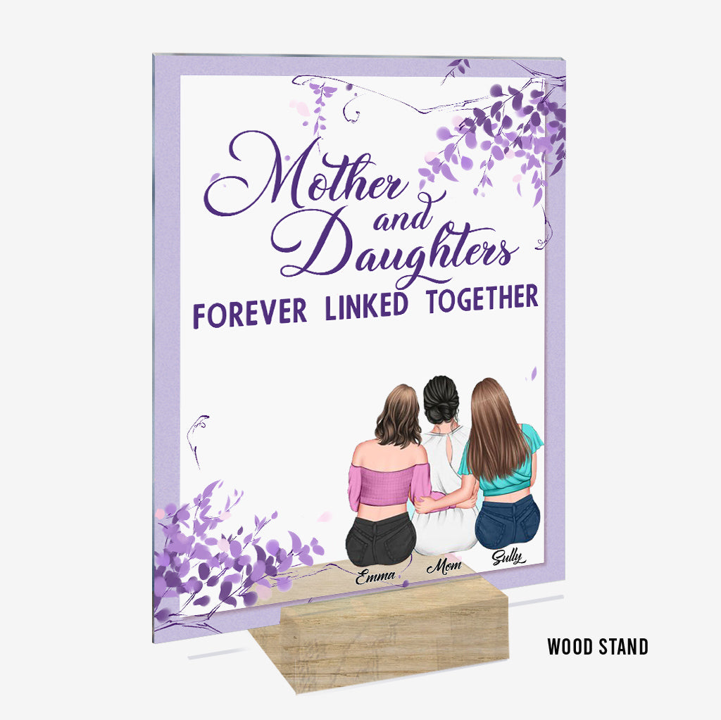 Forever Linked Together - Personalized Mother Transparent Acrylic Plaque