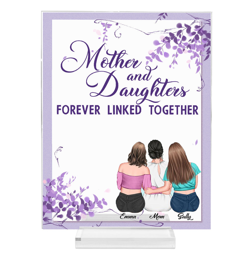 Forever Linked Together - Personalized Mother Transparent Acrylic Plaque