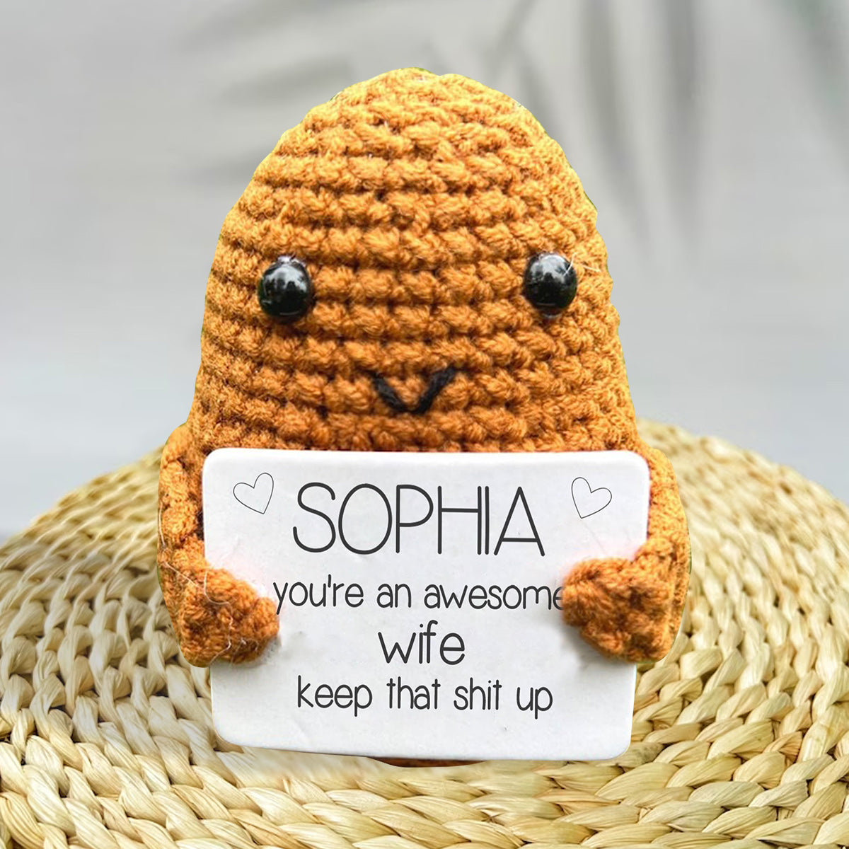 Positive Potato - Personalized Couple Hand Knitted Figurine