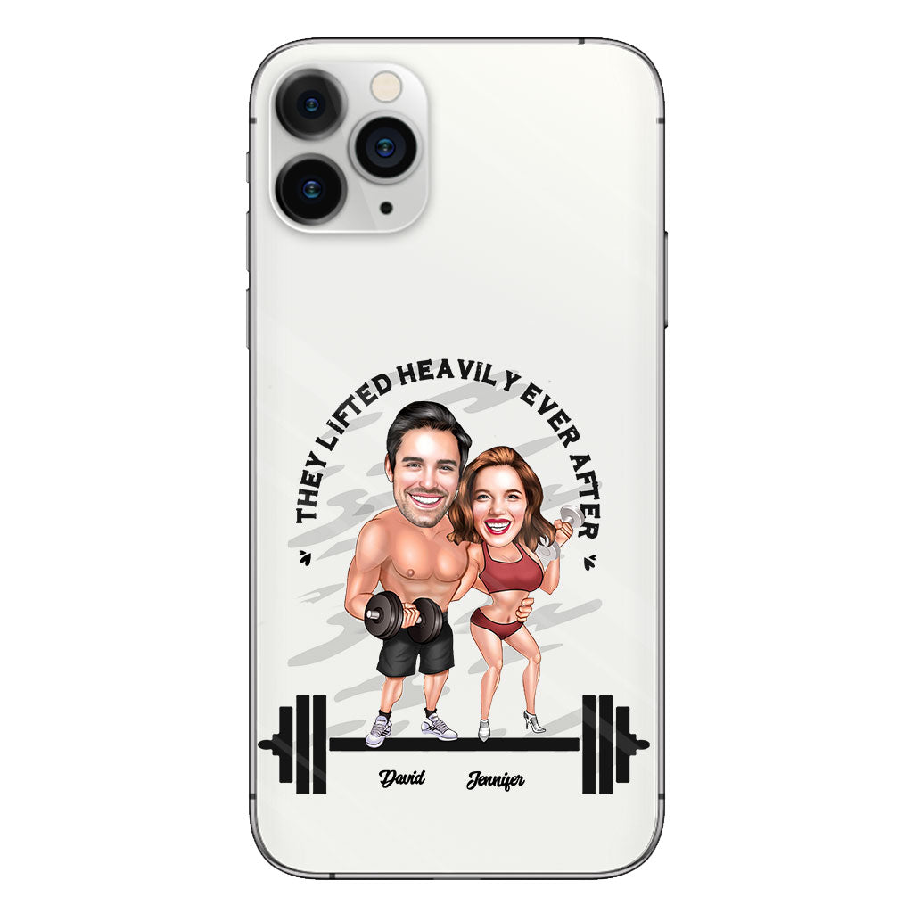 They Lifted Heavily Ever After - Personalized Fitness Clear Phone Case