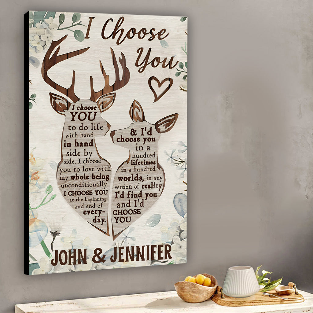 I Choose You - Personalized Hunting Canvas And Poster