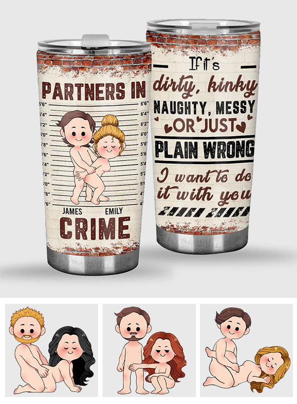 Partner In Crime - Personalized Couple Tumbler