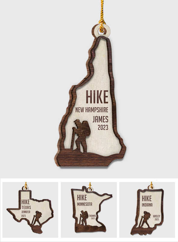 Hiking Team - Personalized Hiking 2 Layered Piece Ornament
