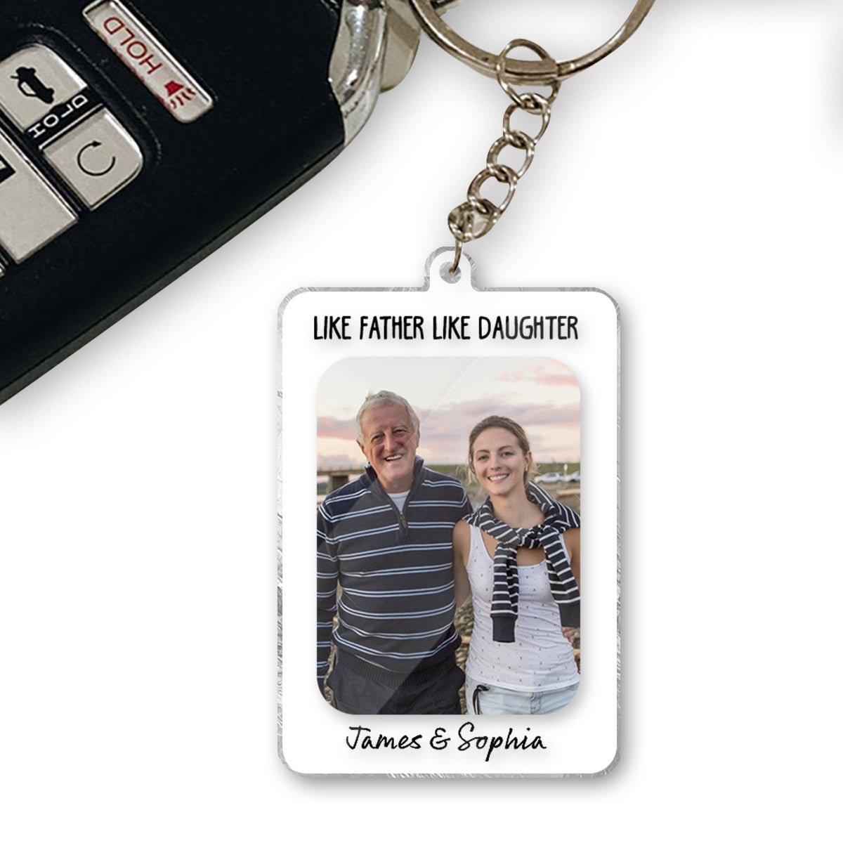 Father And Daughter - Personalized Daughter Keychain