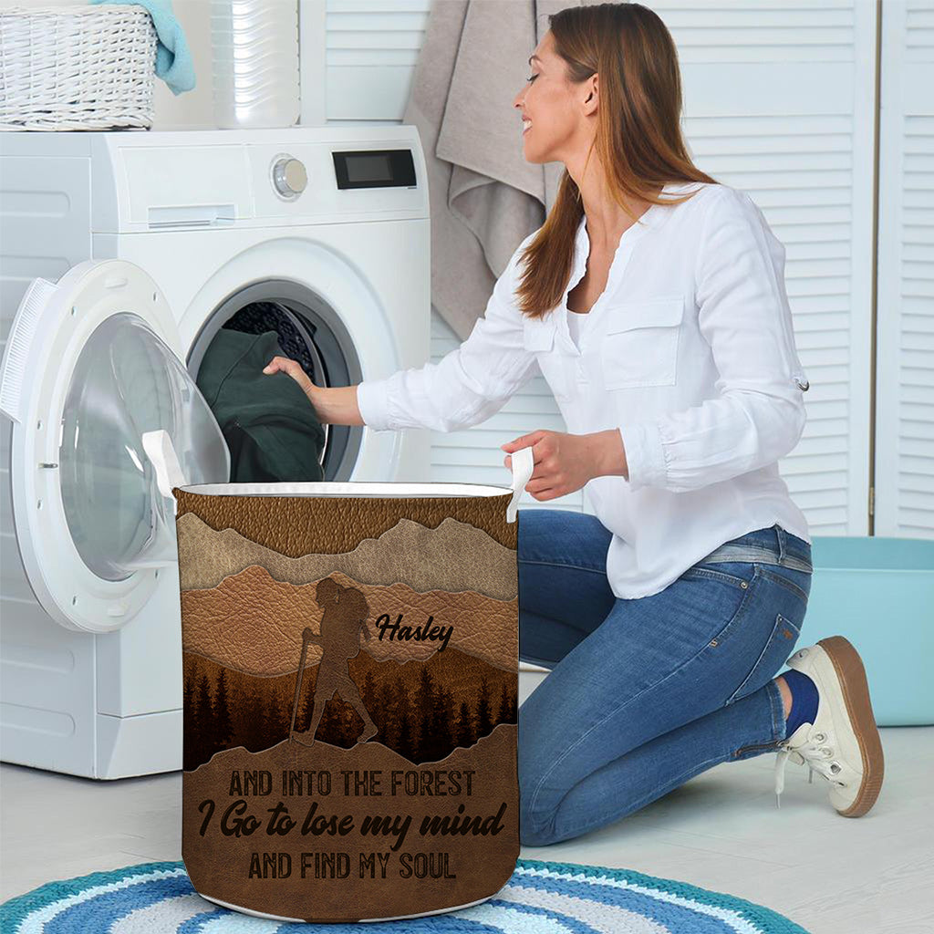 And Into The Forest I Go - Personalized Hiking Laundry Basket