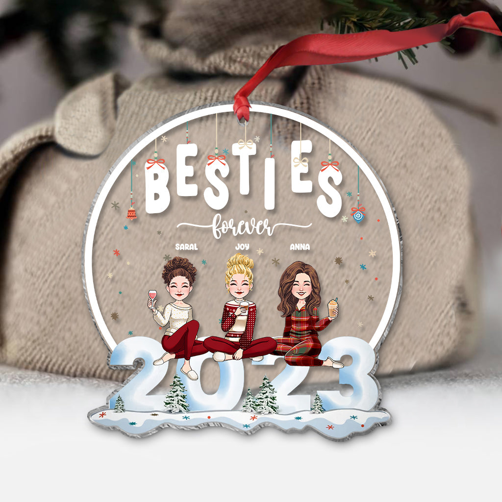 Besties Forever - Personalized Bestie Transparent Ornament