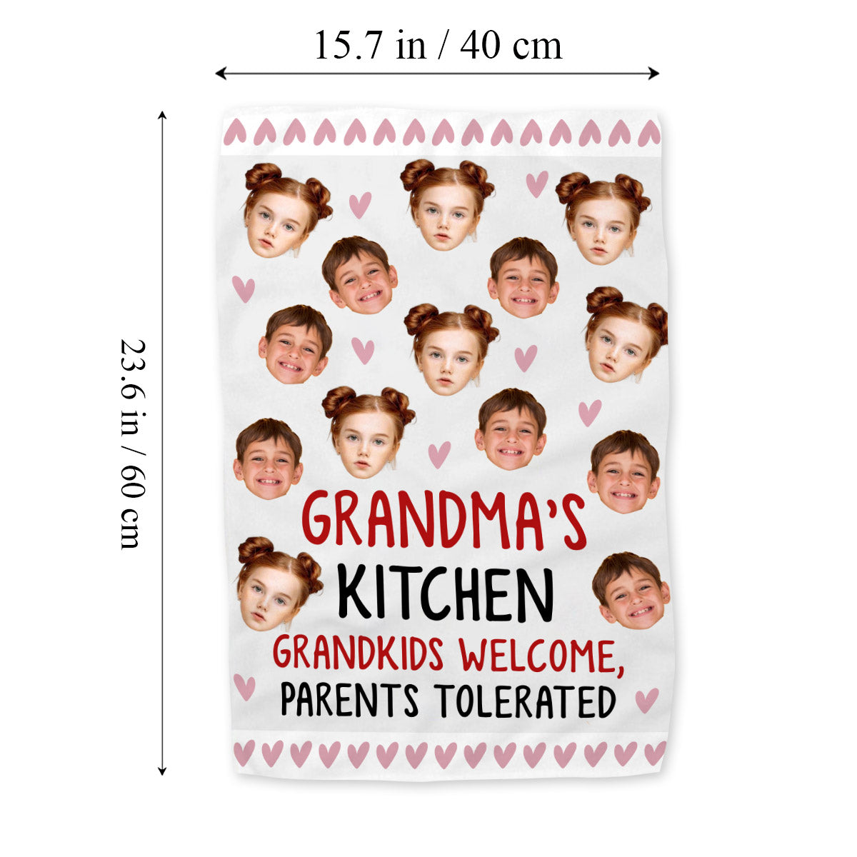 Grandma's Kitchen Grandkids Welcome Parents Tolerated - Gift for grandma - Personalized Towel