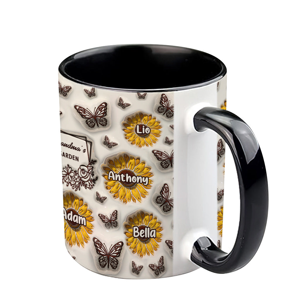 Grandma's Sunflower Garden - Gift for grandma - Personalized Accent Mug