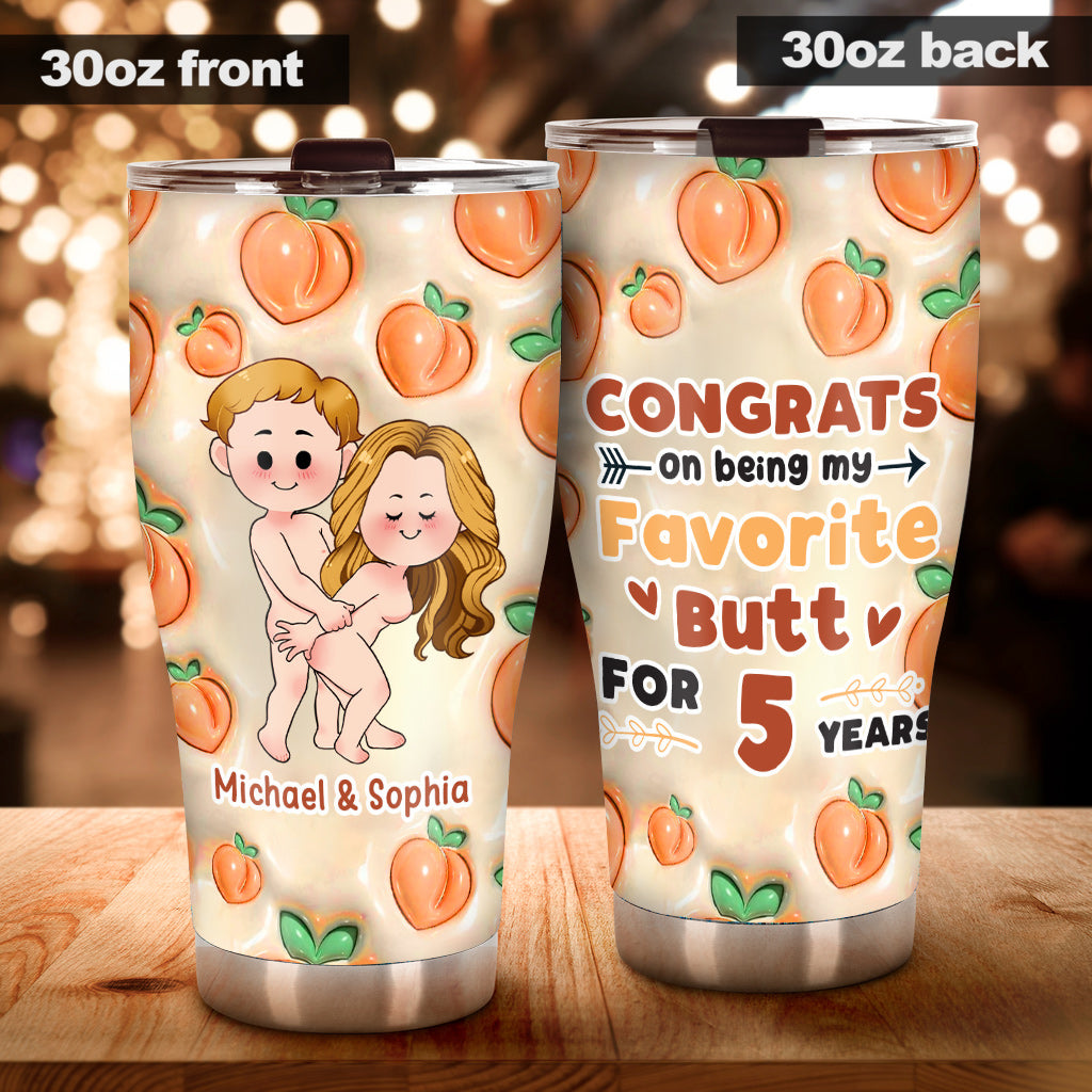 Congrats On Being My Favorite Butt - gift for girlfriend, boyfriend, wife, husband - Personalized Tumbler