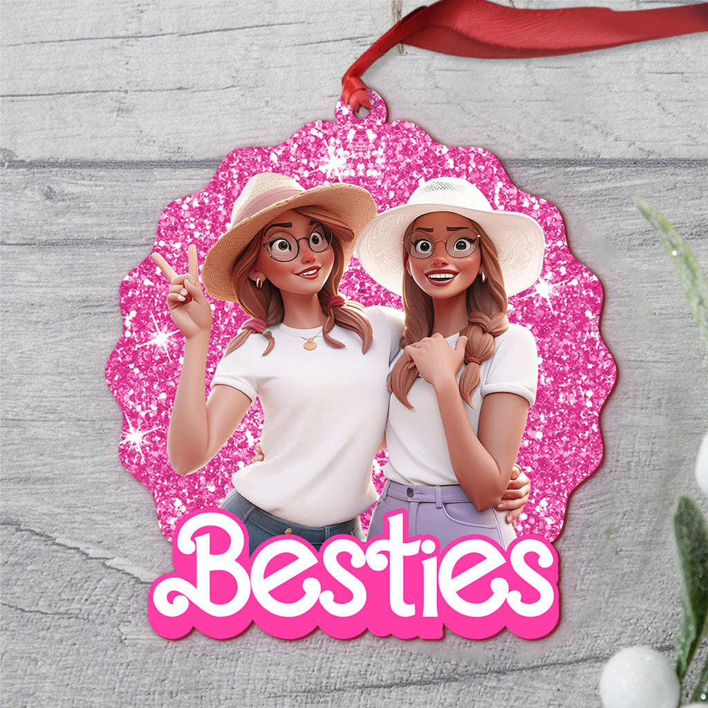 Pink Besties - Gift for friend - Personalized Ornament