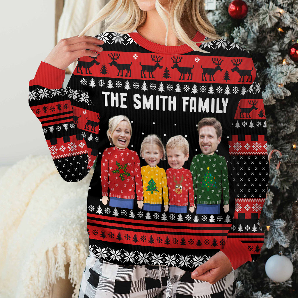 Our Family - Personalized Family Ugly Sweater