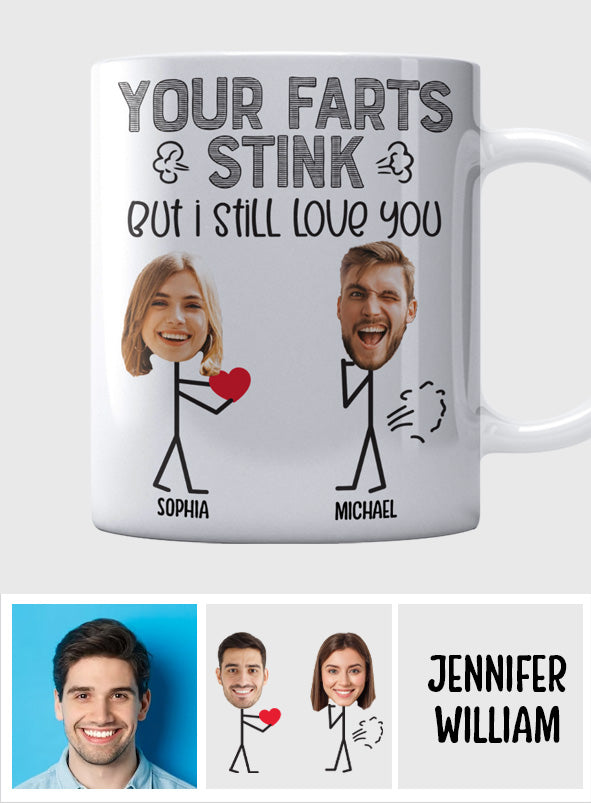 Your Fart Is Stink - Personalized Couple Mug