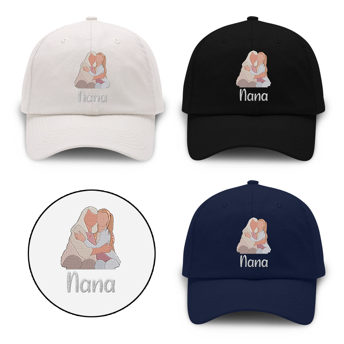 Custom 2D Photo - Personalized Grandma Embroidered Classic Cap